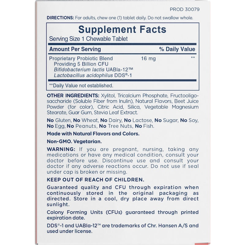 American Health Chewable Probiotics 5 Billion Strawberry 30 Tablets