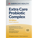 American Health Extra Care Probiotic Complex 80B fresa 30 cápsulas de vegetales