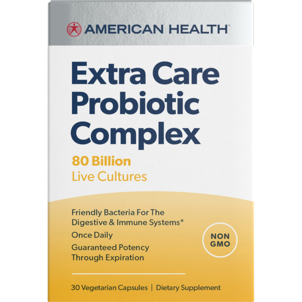 American Health Extra Care Probiotic Complex 80B fresa 30 cápsulas de vegetales