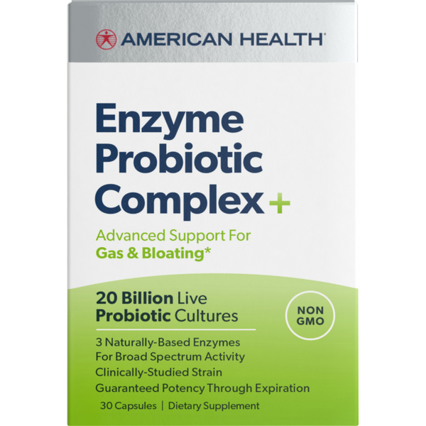 American Health Enzymatic Probiotic Complex Plus 20B 30 Capsules