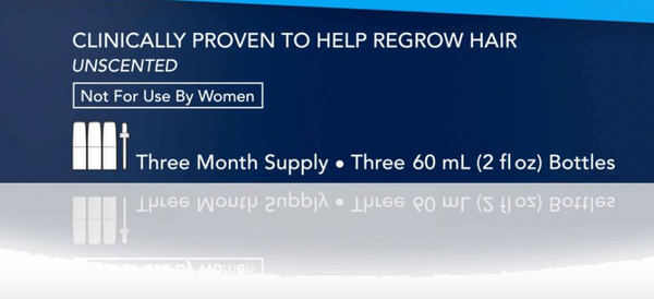 Rogaine Men's 5% Minoxidil Solución 2oz 3 botellas