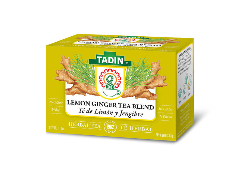 Tadin Lemon Ginger Tea Blend Bags 24ct