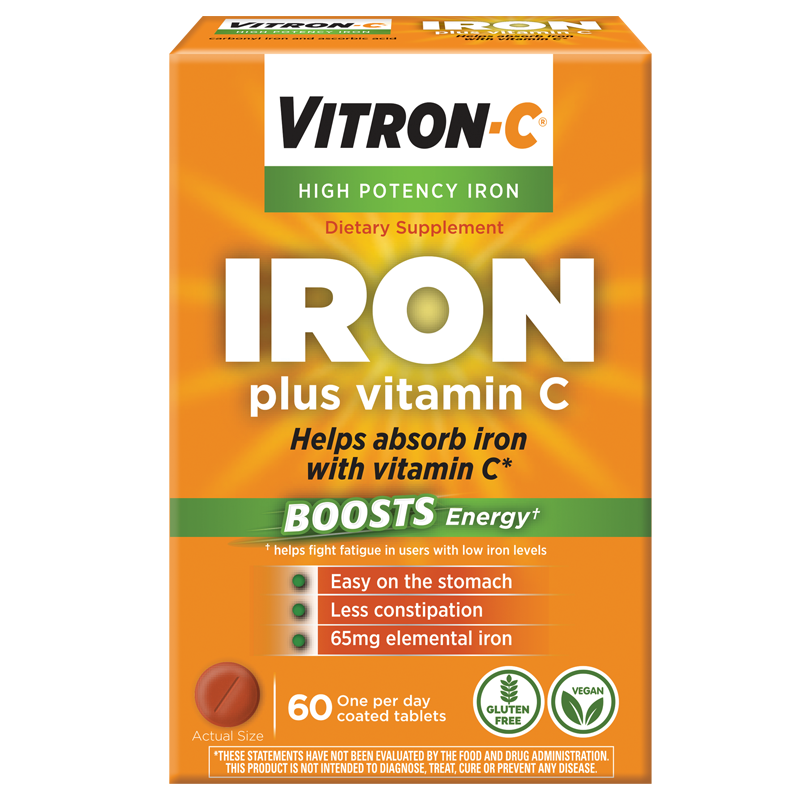 Vitron C High Potency Iron Vitamin C Tablets