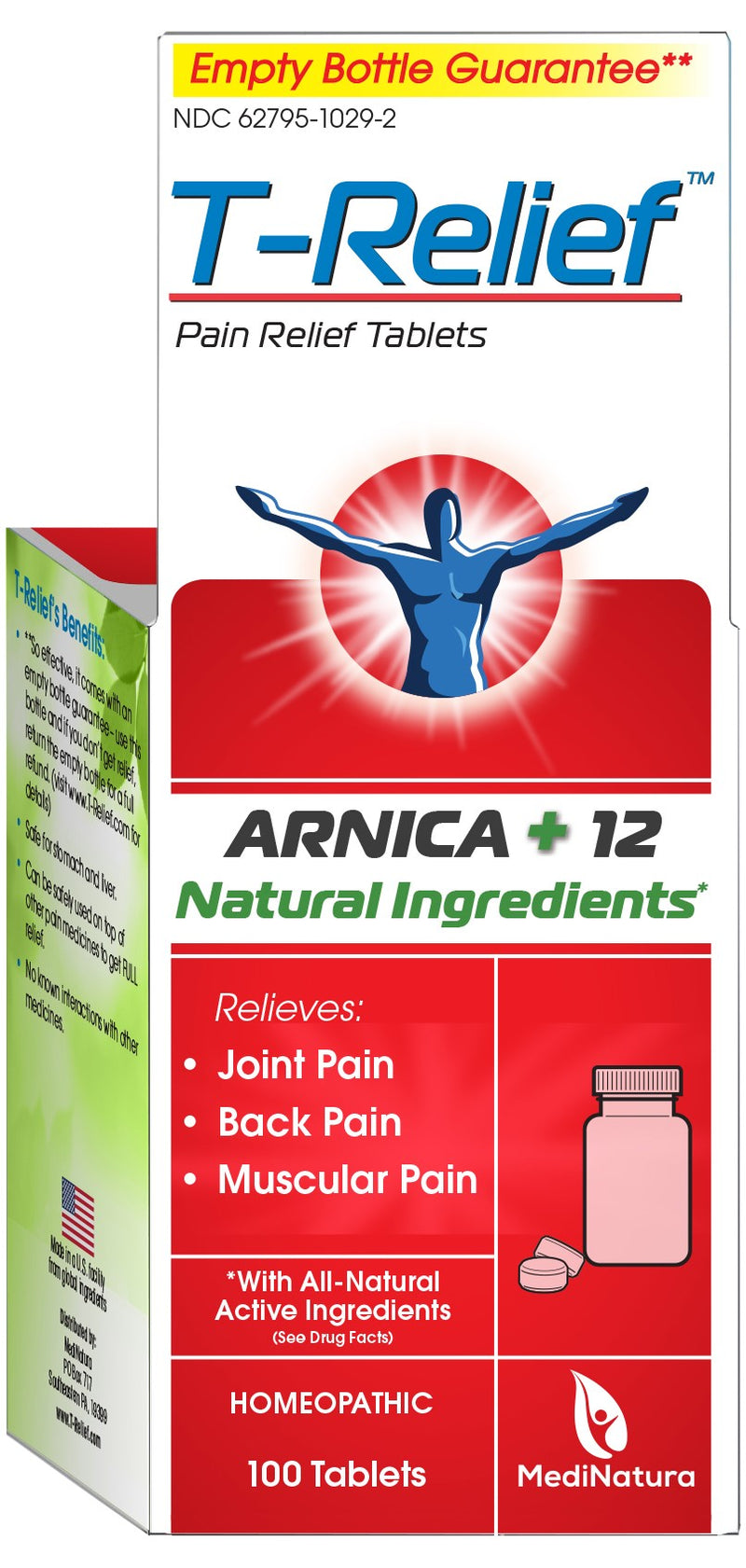 T-Relief Joint, Muscle & Back Pain Relief 100 Tablets