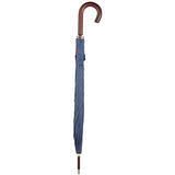 Totes Stately Auto Open Wood Umbrella 9302 Steele Blue