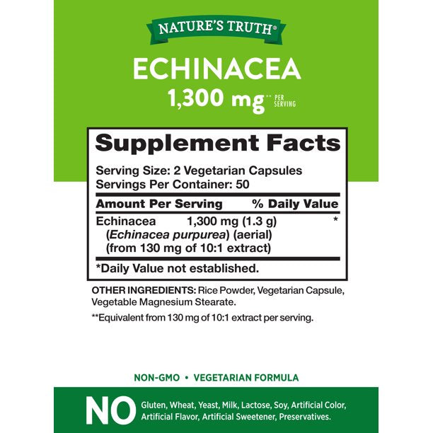 Nature's Truth Echinacea 400mg 100 Cápsulas