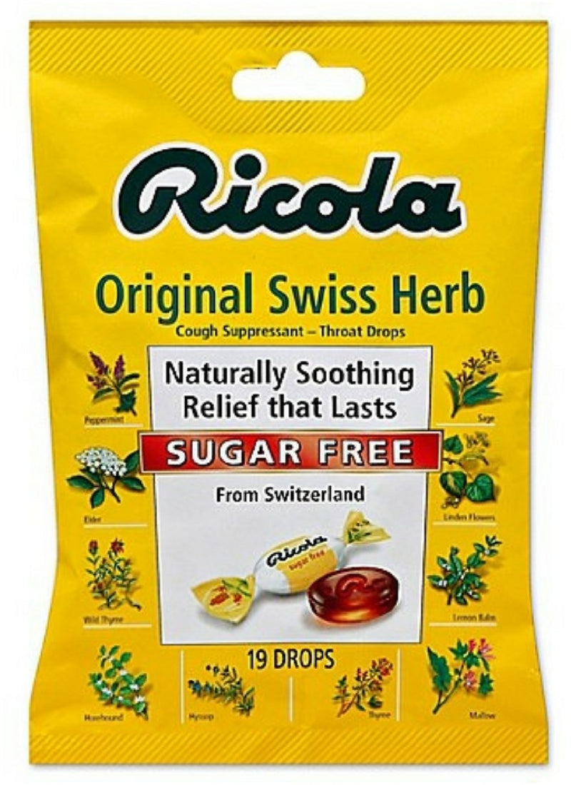 Ricola Sugar Free Herb Swiss Herb tos 19 gotas