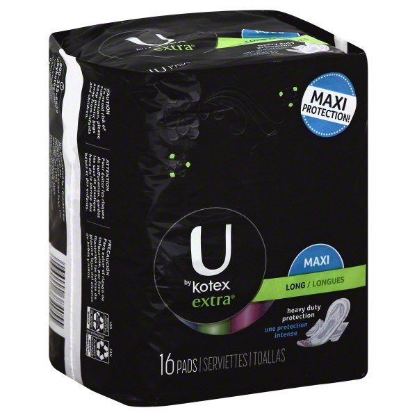 Kotex Maxi Extra Long Pads 16ct