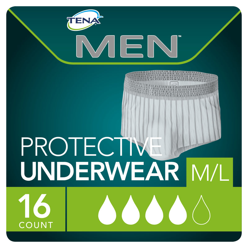 Ropa interior de incontinencia de tena, protectora, mediana/grande, 16 ct