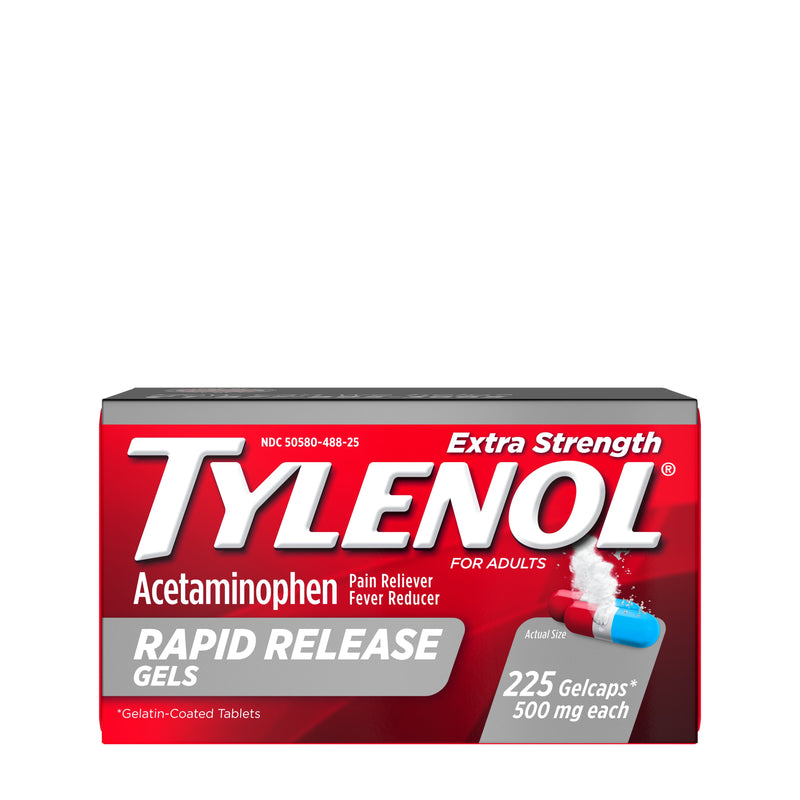 Tylenol Extra resistencia 500mg 225 Geles de liberación rápida con acetaminofén