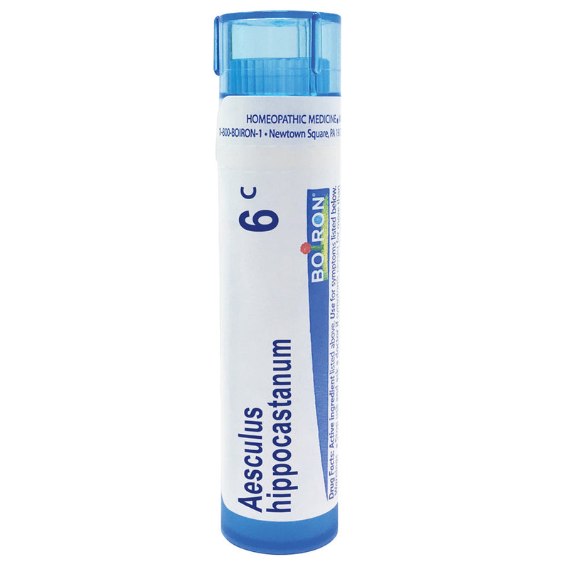Boiron Aesculus Hippocastanum 6C relieves hemorrhoid pain aggravated by heat, 80 Pellets
