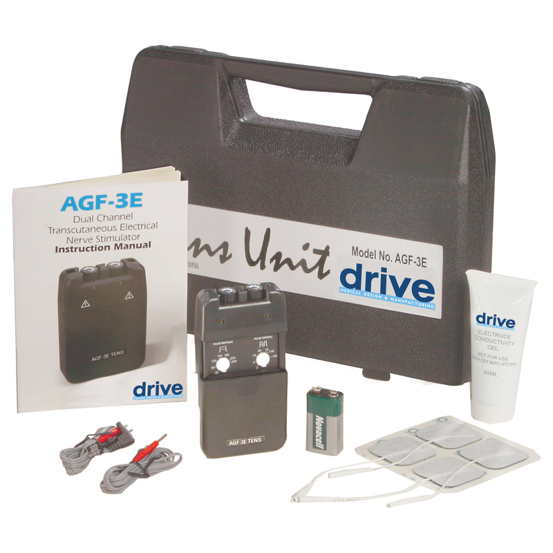 Drive Medical Portable Dual Channel Economy TENS Unit AGF-3E