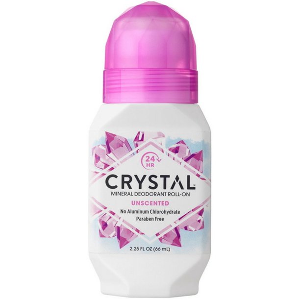 Crystal Mineral Body Deodorant Roll-On, Unscented 2.25 oz