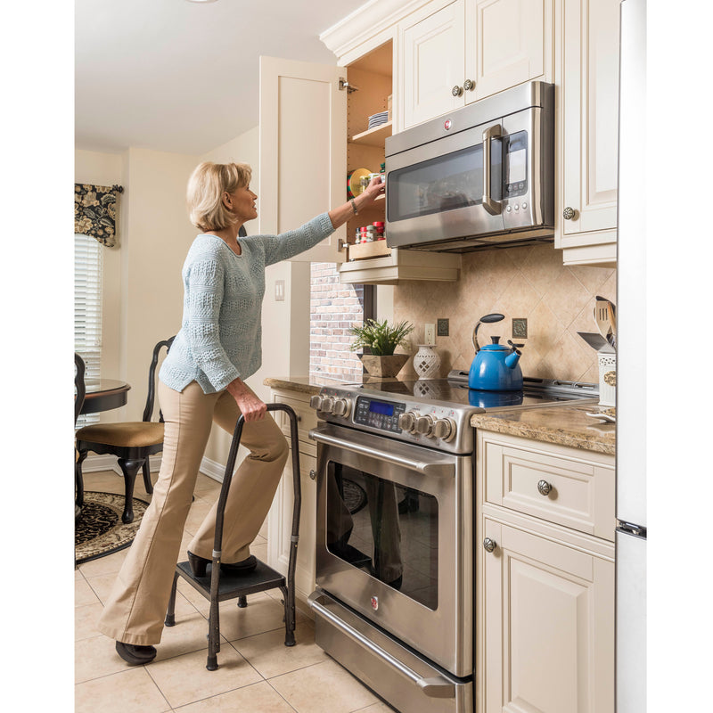 Drive Medical Footstool with Non Skid Rubber Platform and Handrail