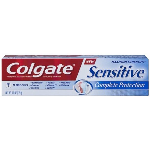 Pasta de dientes sensible a Colgate, protección completa. 6 oz
