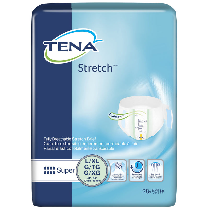 TENA STRING SUPER HUEST ABSABENCIA NIGHT BRIED, grande/extra grande. 28 ea