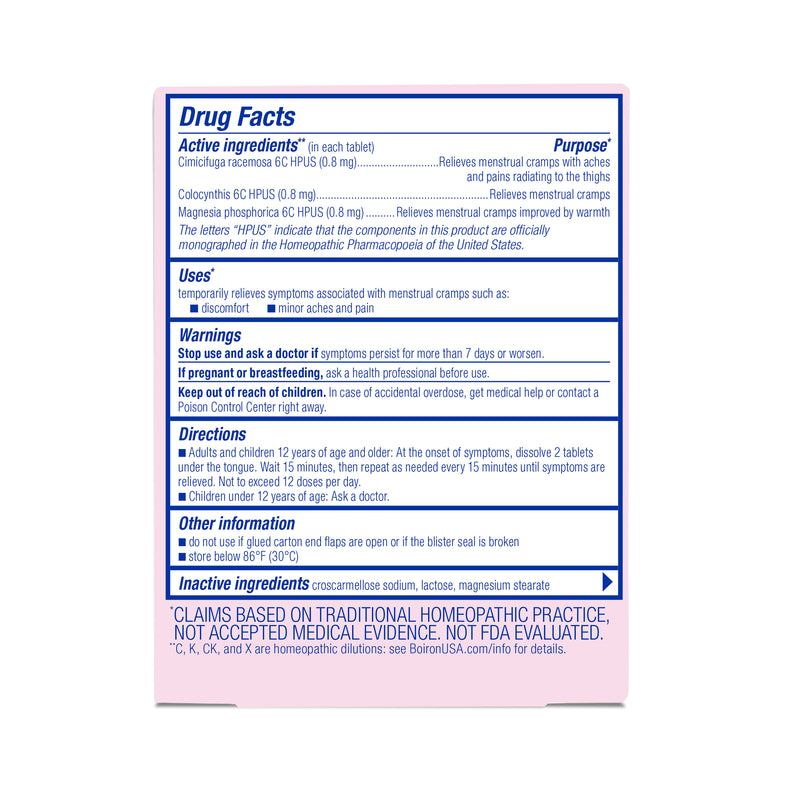 Boiron Cyclease Cramp, Homeopathic Medicine for Menstrual Cramps, Discomfort, Aches, Cramps, 60 Tablets
