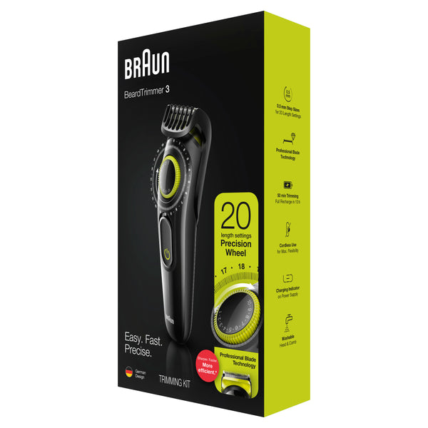Braun BT3221 Mens Rechargeable Beard Trimmer and Hair Clipper