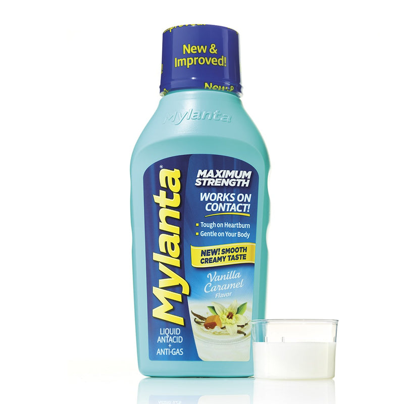 Mylanta Maximum Strength, Vanilla Caramel Flavor, 12 Oz