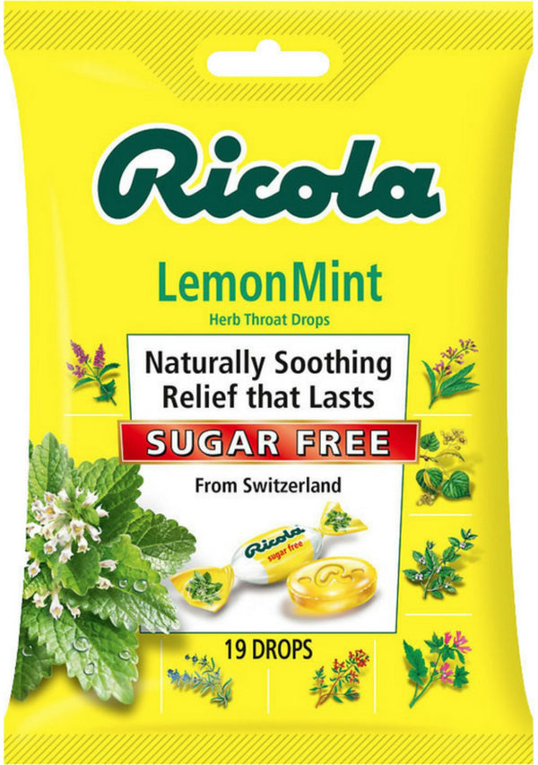 Ricola Sugar Free Herb Throat Drops Lemon Mint 19 Each
