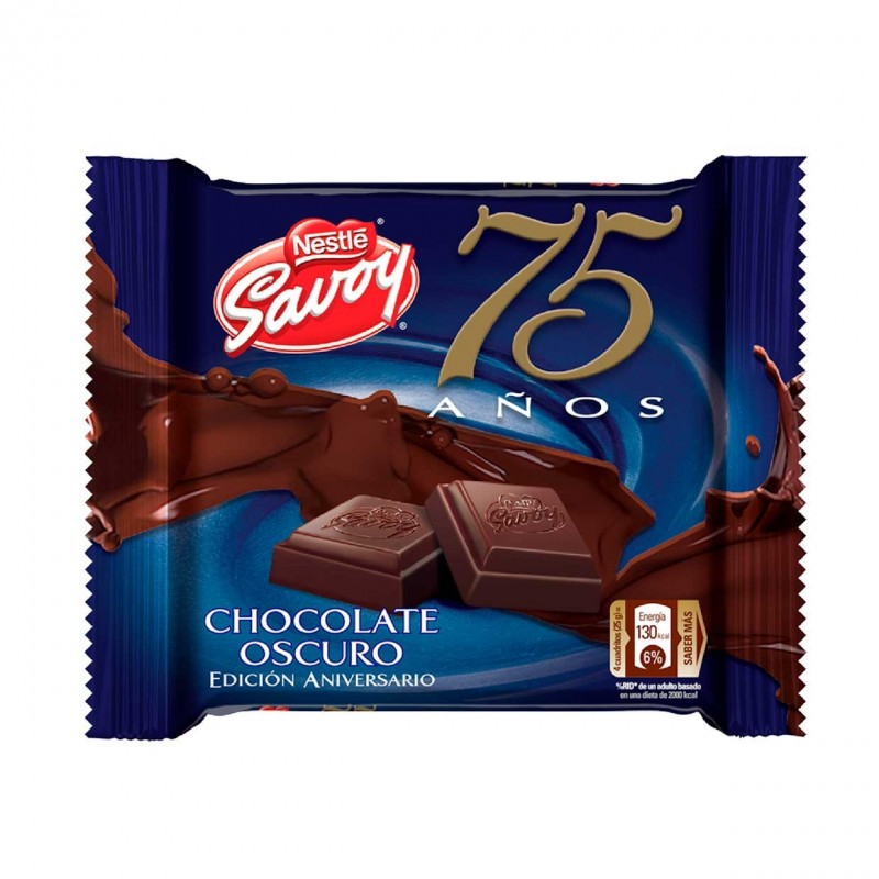 Savoy Aniversario Chocolate negro 75 Anos 100gr