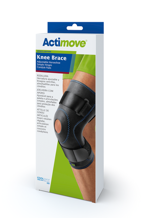 Herros ajustables de la rodilla Actimove, bisagras simples, almohadillas de cóndilo
