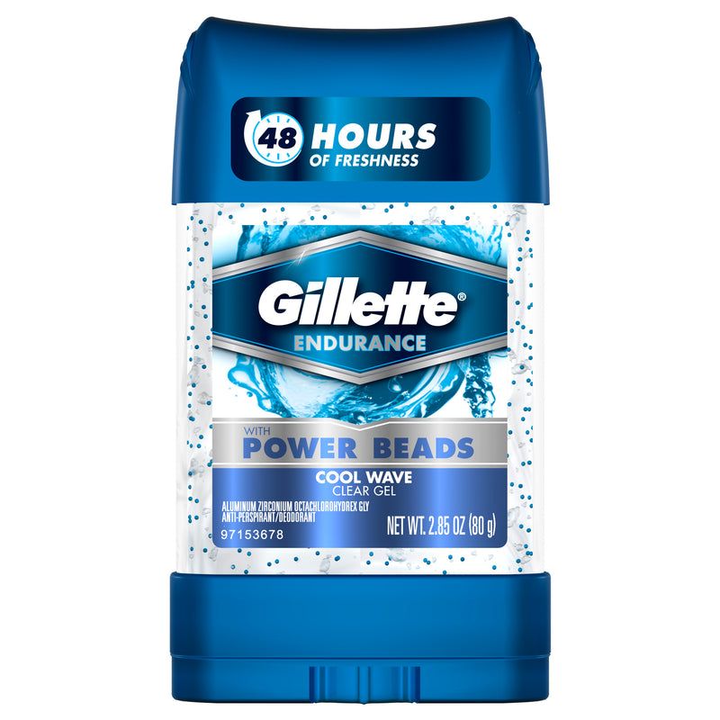 Gillette Clear Gel Power Beads Cool Wave Antipierspirante y desodorante 2.85 oz