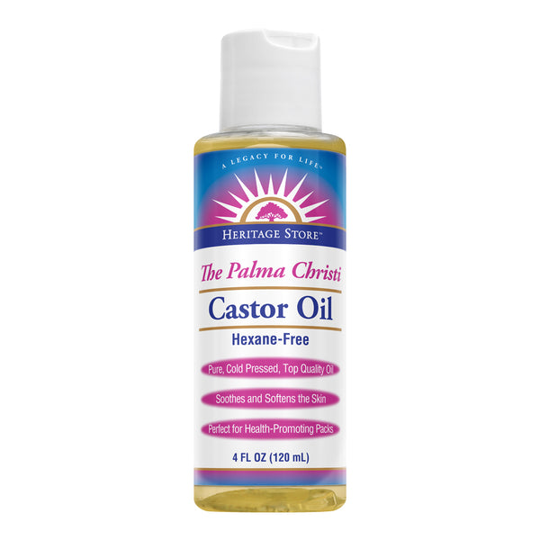 Heritage Oil Castor Cold Pressed 4 Oz