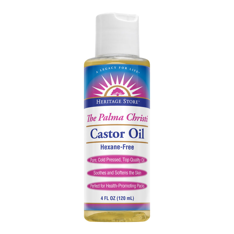 Heritage Oil Castor Cold Pressed 4 Oz