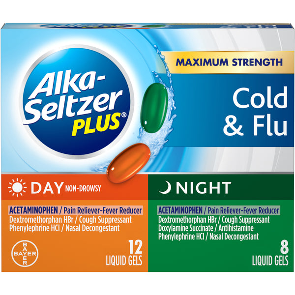 Alka-Seltzer Plus Severe Day + Night Cold PowerFast Fizz Effervescent Tablets, 20ct