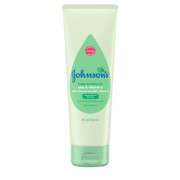 Johnsons Baby Creamy Oil Aloe & Vit E 8 oz