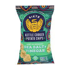 Siete Family Foods Sea Salt & Vinegar with Serrano Potato Chips, 5.5 OZ
