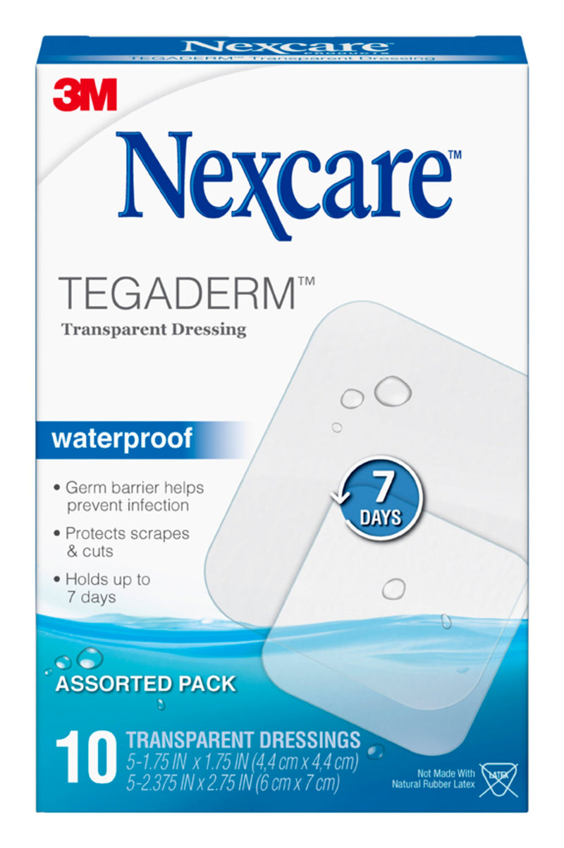 El aderezo transparente impermeable de NexCare Tegaderm, la barrera germinal, tiene hasta 7 días,