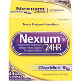 Nexium 24 horas claras mini de liberación retrasada cápsulas de alivio de acidez estomacal, 20mg esomeprazol