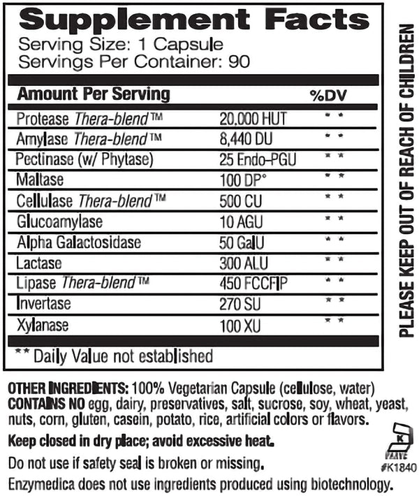 Enzymedica Digest Basic Capsules