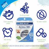 Boiron Arnica 30C Bonus Pack, Homeopathic Medicine for Pain Relief, Muscle Pain & Stiffness, Swelling from Injuries, Bruises, 3 x 80 Pellets