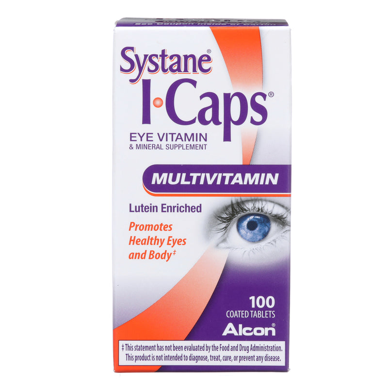 I Caps Multivitamin ocular vitamina y soporte mineral, tabletas recubiertas, 100 tabletas