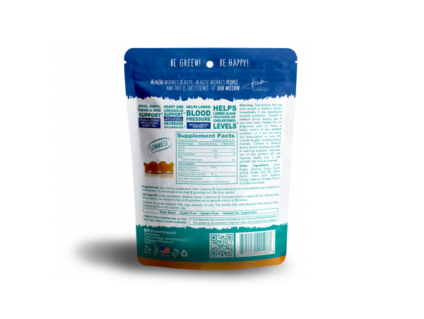 Green & Happy Omega-3 Orange Gummies