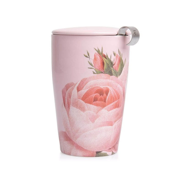 Tea Forte Kati Cup Jardin, Ceramic Tea Infuser Cup with Infuser Basket