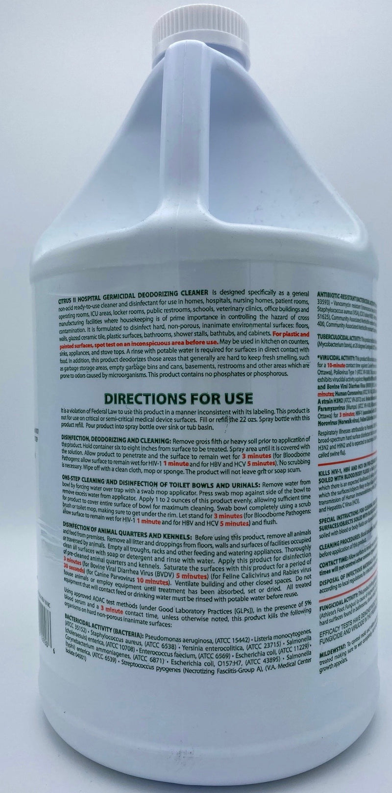 Citrus II Hospital Germicidal Deodorizing Cleaner 1 Gallon