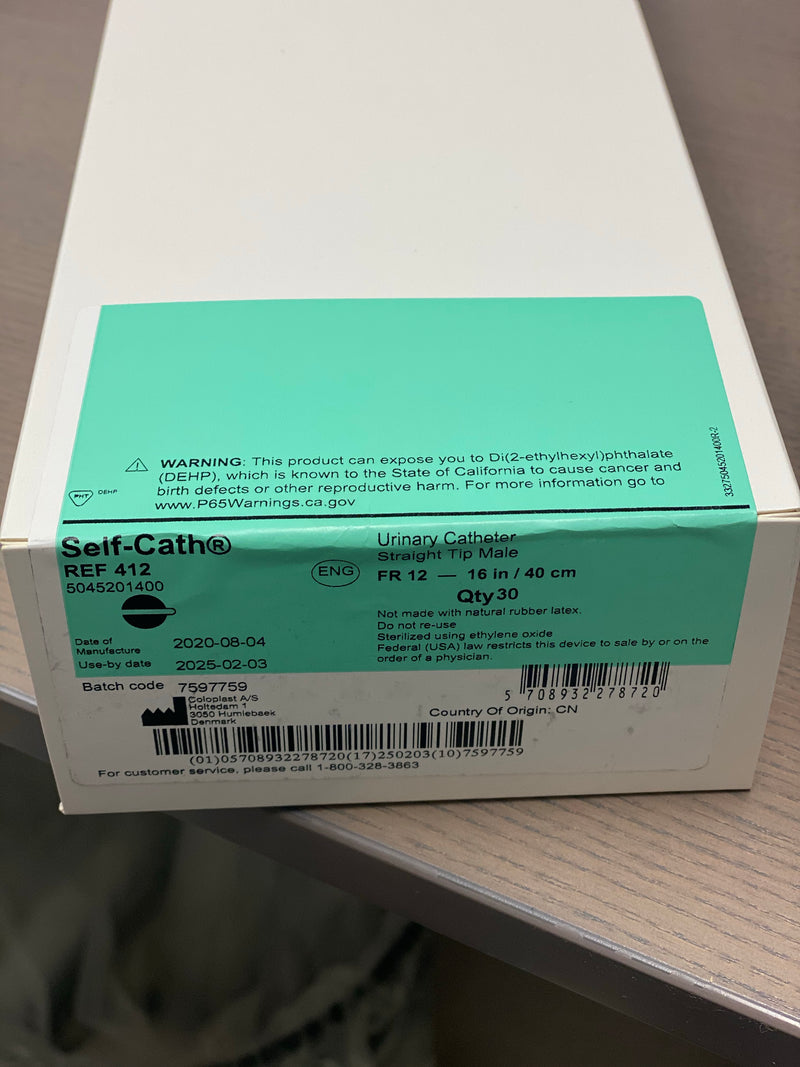 Coloplast autocath Ref 412 FR 12-16 in/ 40 cm