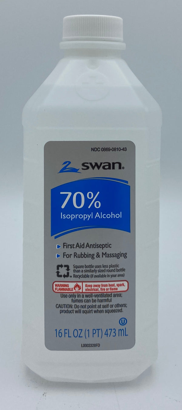 Alcohol isopropílico de cisne 70% 16 oz
