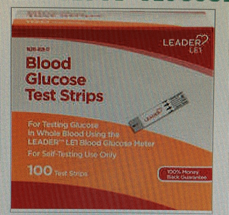 Líder LE1 tiras de prueba de glucosa en sangre 100 Ct