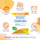 Boiron ColdCalm, Homeopathic Medicine for Cold Relief, Sneezing, Runny Nose, Nasal Congestion, Minor Sore Throat, 60 Tablets