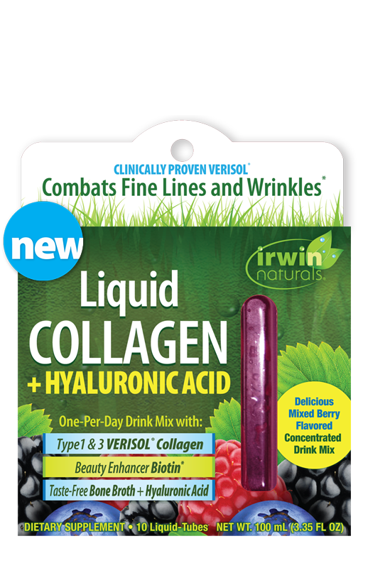 Irwin Naturals Liquid Collágeno+ ácido hialurónico
