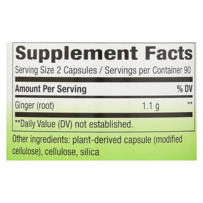 Nature's Way Premium Ginger Root 100 Capsules