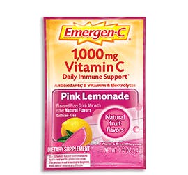 Emergen-c vitamina C limonada rosa