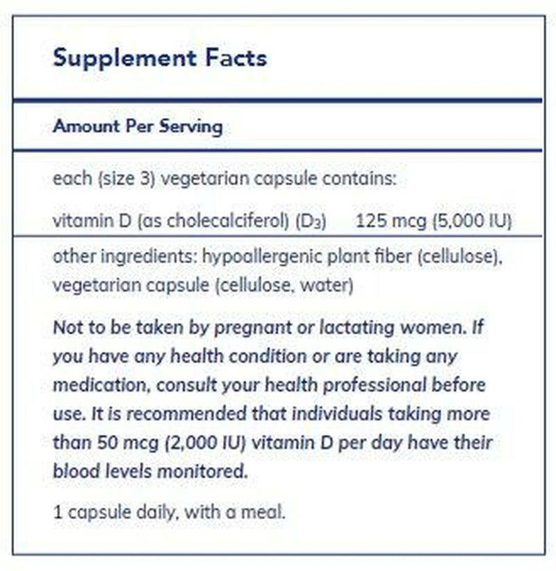 Pure Encapsulations Vitamin D3 125Mcg Capsules