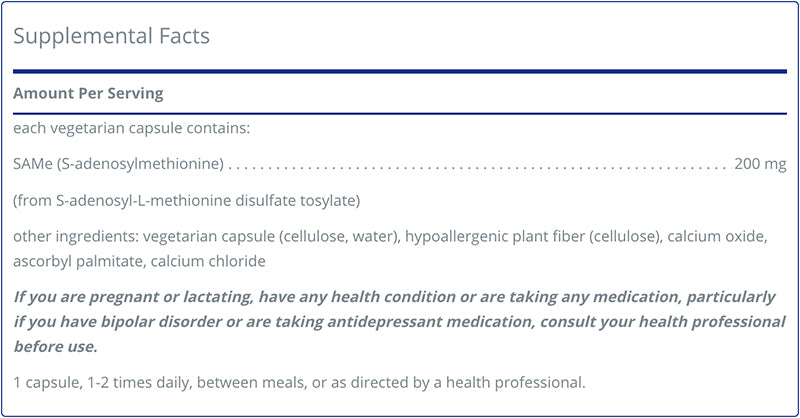 Pure Encapsulations SAMe (S-Adenosylmethionine) Capsules