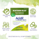 Boiron Acidil, Homeopathic Medicine for Heartburn Relief, Acid Indigestion, Upset Stomach, 60 Tablets